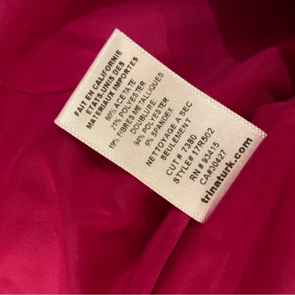 Trina Turk Osmond Jacquard Flower Gold Silver Lined High Waisted Ankle Pants - Picture 7 of 7